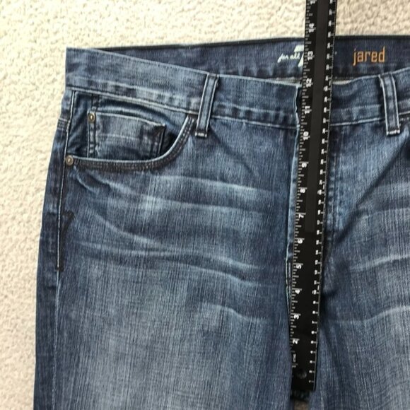 7 For All Mankind Mens 38 JARED Straight Leg Button Fly 100% Cotton Jeans 38x34 - Picture 12 of 15